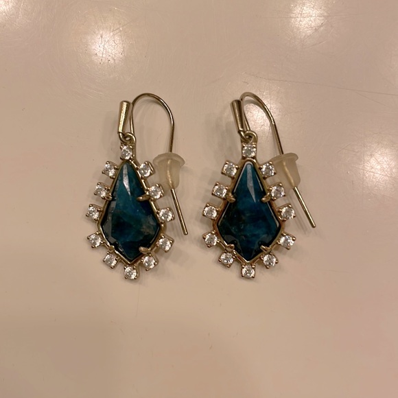 Kendra Scott deep turquoise earrings - Picture 2 of 2